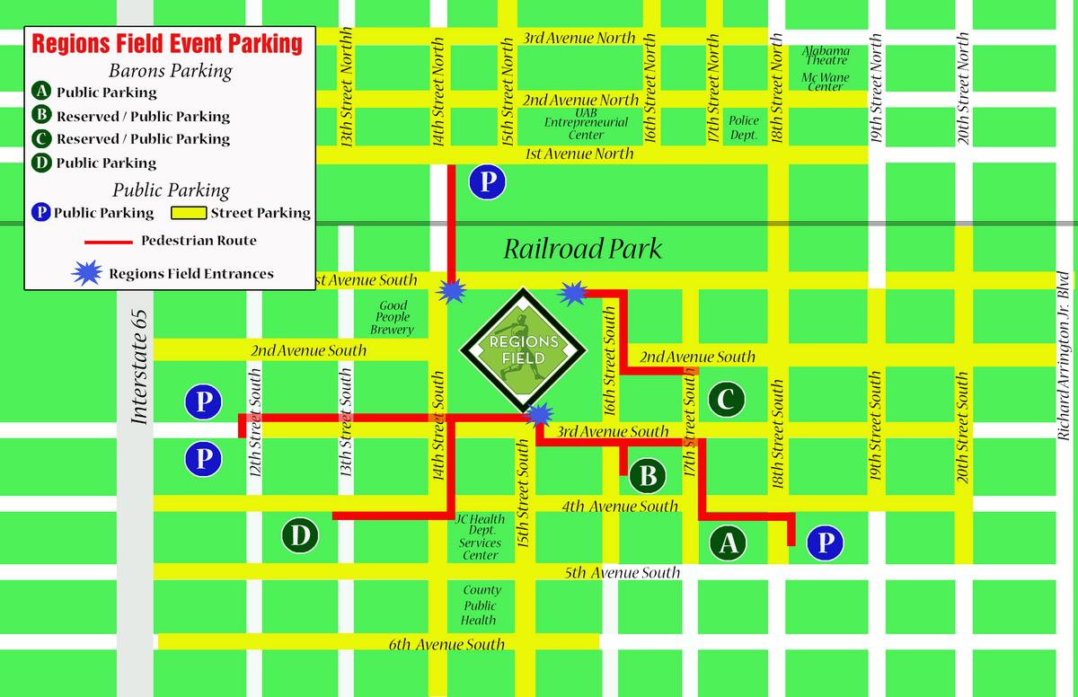 Barons detail parking plans for Regions Field - Birmingham Business Journal