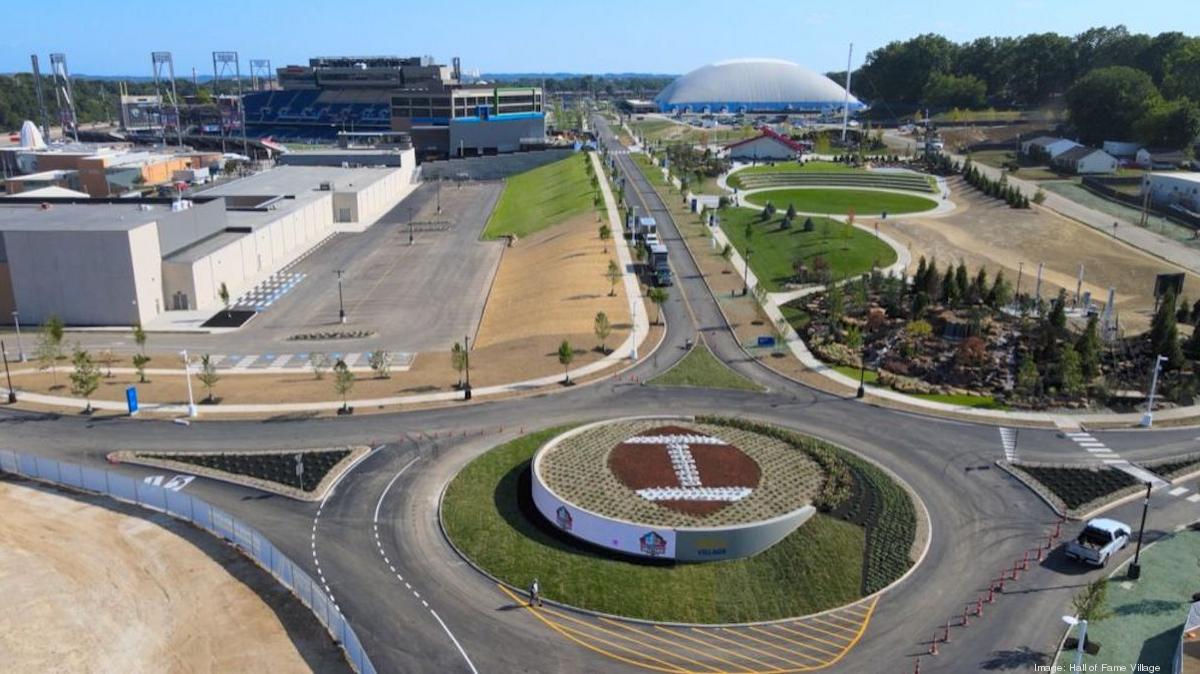 Pro Football Hall of Fame Village is more like a town