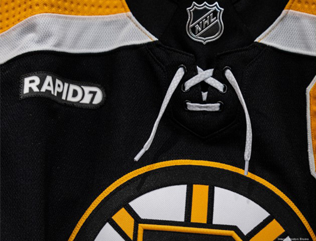 Bruins reveal cybersecurity firm Rapid7 will be first sponsor of patch on  game and practice jerseys - The Boston Globe