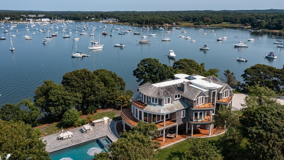 Mansion private peninsula Cataumet Cape Cod just under 15.9M Boston