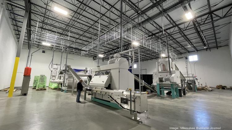 An interior view of Niche Cocoa's facility at the Franklin Business Park, which shows some equipment already installed