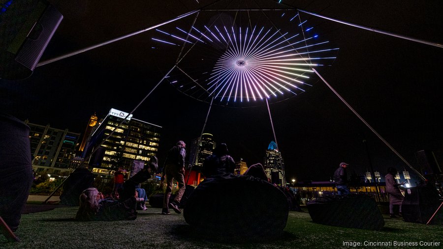 Blink Cincinnati takes over the Banks with drones and lights