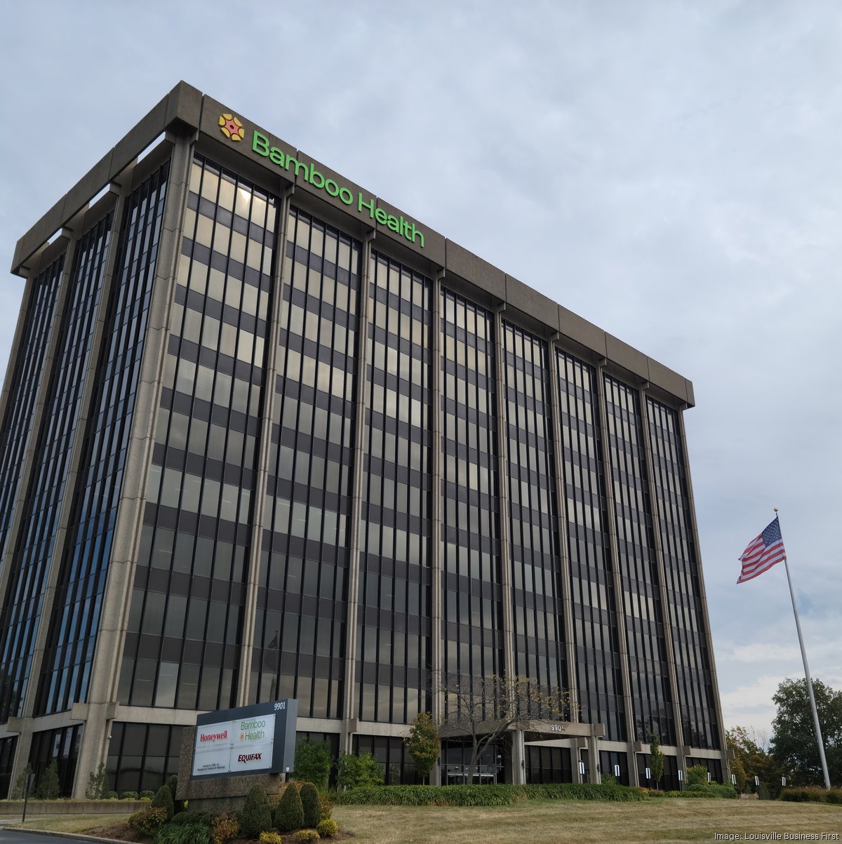 New signage goes up on Bamboo Health headquarters in