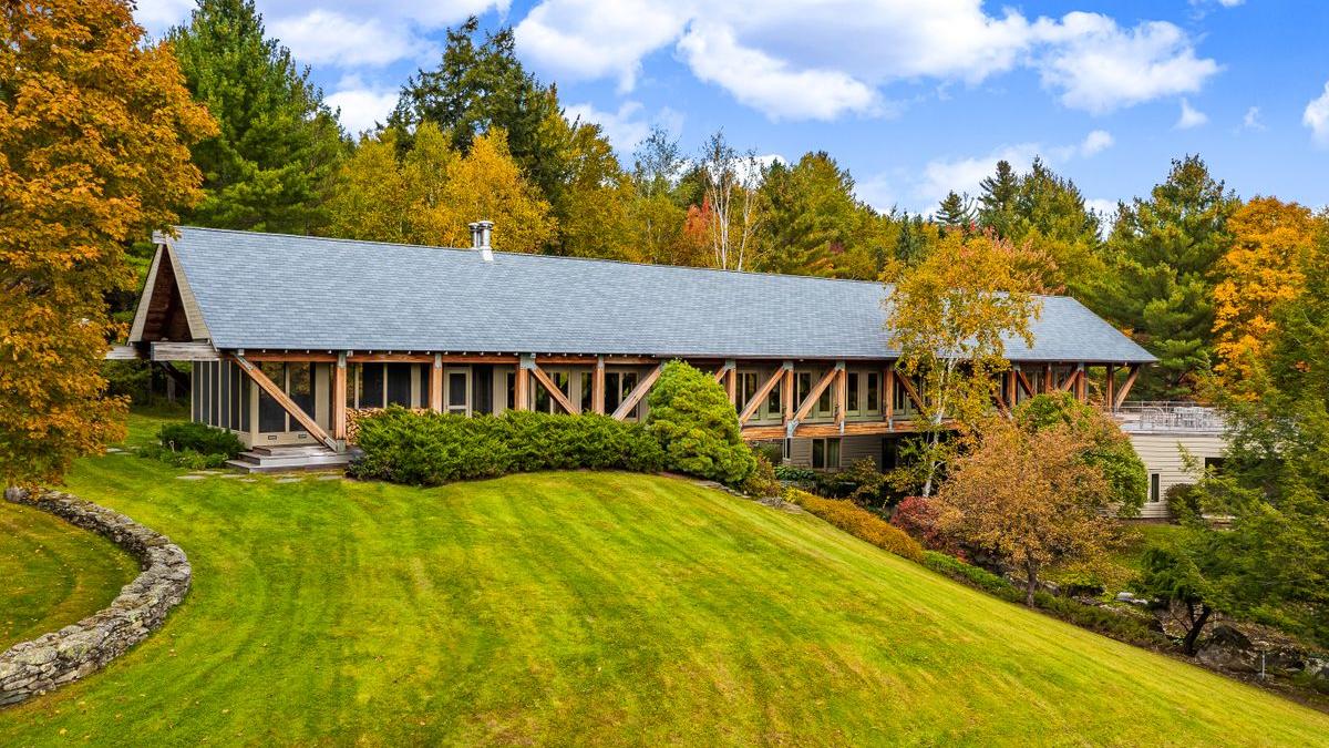 The 'Bridge House,' a home built to resemble a covered bridge, is on