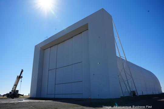 Sceye Inc. hangar front door from right