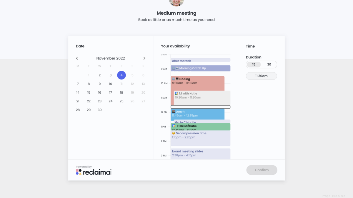 Reclaim.ai snags $3M in inside round, launches smart calendar scheduling links - The Business Journa