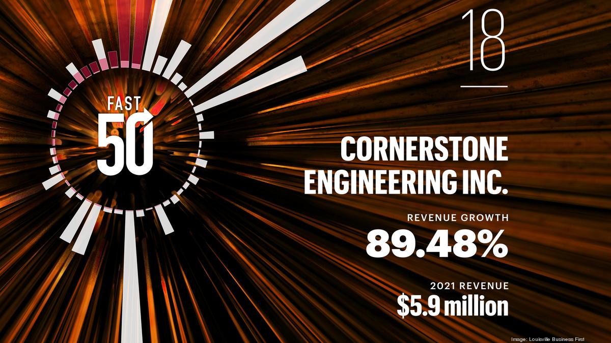 Louisville Business First 2022 Fast 50 Cornerstone Engineering Inc