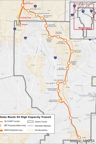 MARTA again chooses bus rapid transit for Clayton County expansion ...