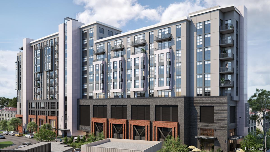 View of High-rise apartments near South End hit construction milestone ...