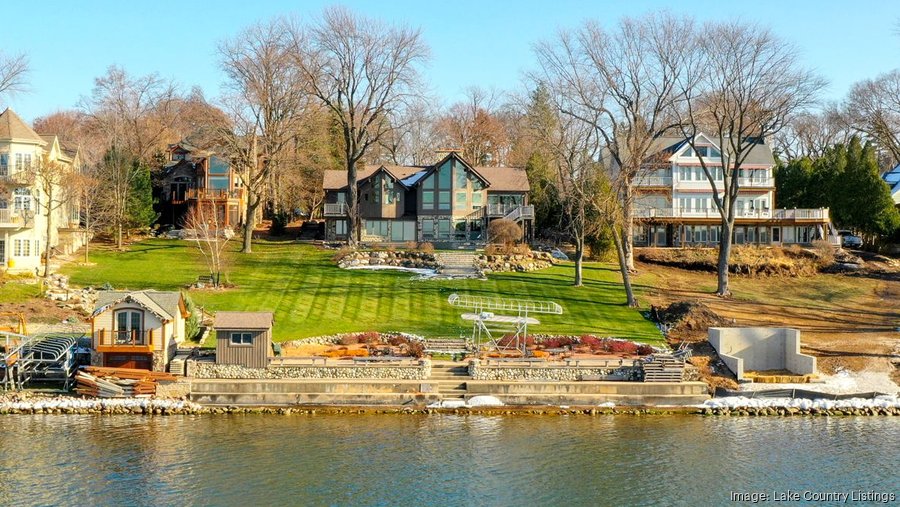 See Pewaukee Lake house with hot tub, sunset views listed for 3.49M