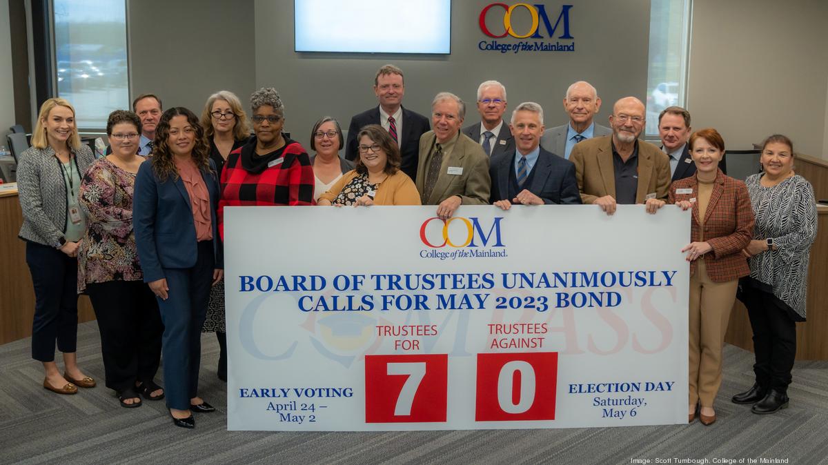 College of the Mainland board call for 250M bond election Houston