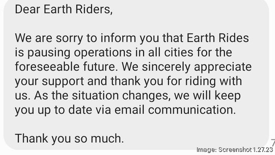 Earth Ride message