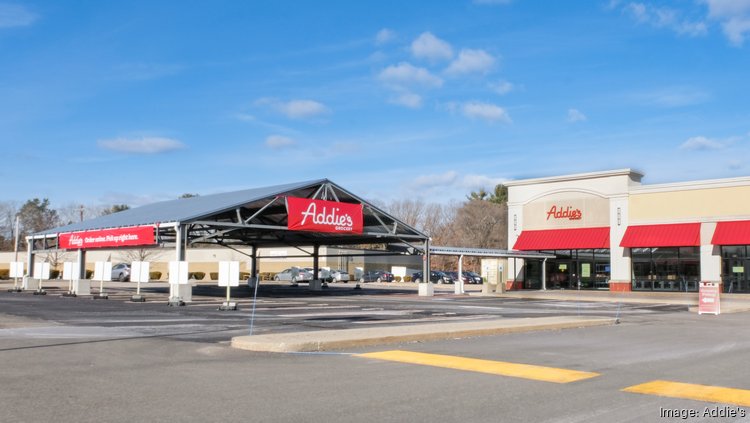 With shoppers turning online more often for ordering, the new grocery store Addie's is pick-up only. A covered area outside allows shoppers to pull up to have their orders delivered to their car.