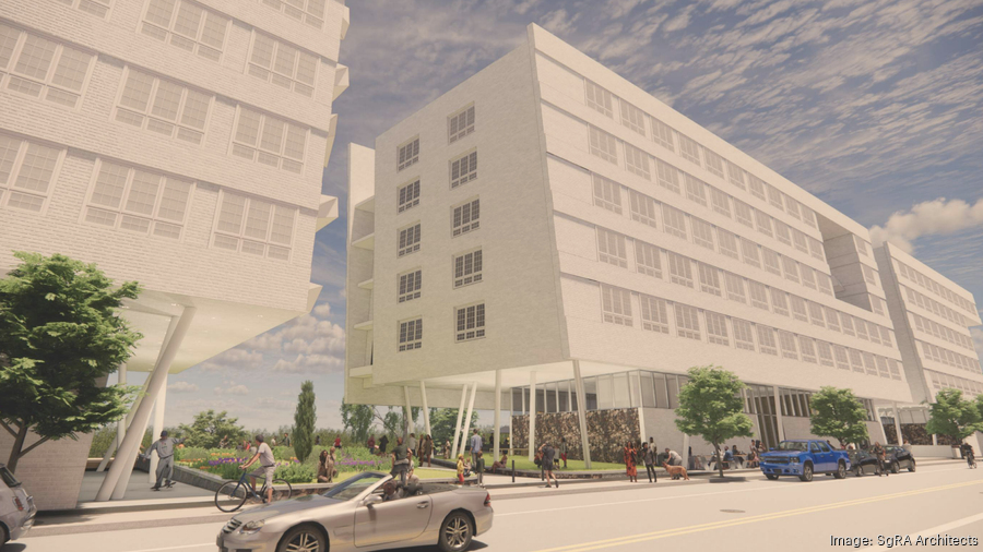 Mixeduse development with 3 buildings proposed on Main Street in