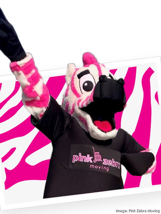 Pink Zebra Moving mascot