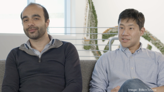 BillionToOne founders Oguzhan Atay and David Tsao