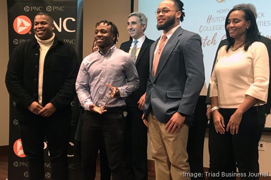 Quante Bishop, Joshua Hunter and Brandon Shaw of Elizabeth City State University