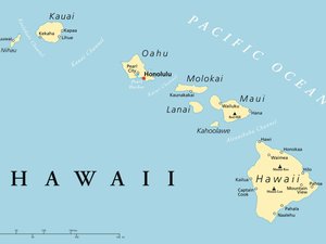 Hawaii Islands Political Map - Hawaii map