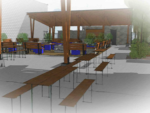 The Line beer garden rendering, 6401 Elvas Ave., Sacramento