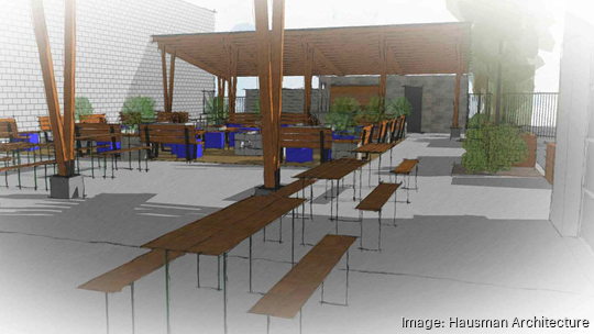 The Line beer garden rendering, 6401 Elvas Ave., Sacramento