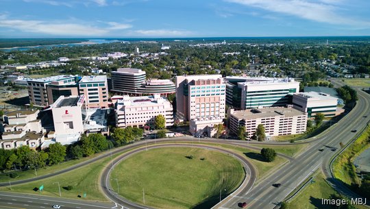 St. Jude Children's Research Hospital campus Memphis aerial view