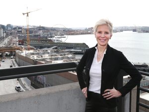 Flying Fish’s Heather Redman is pictured in her firm’s new headquarters near Pike Place Market on the Elliott Bay waterfront in Seattle