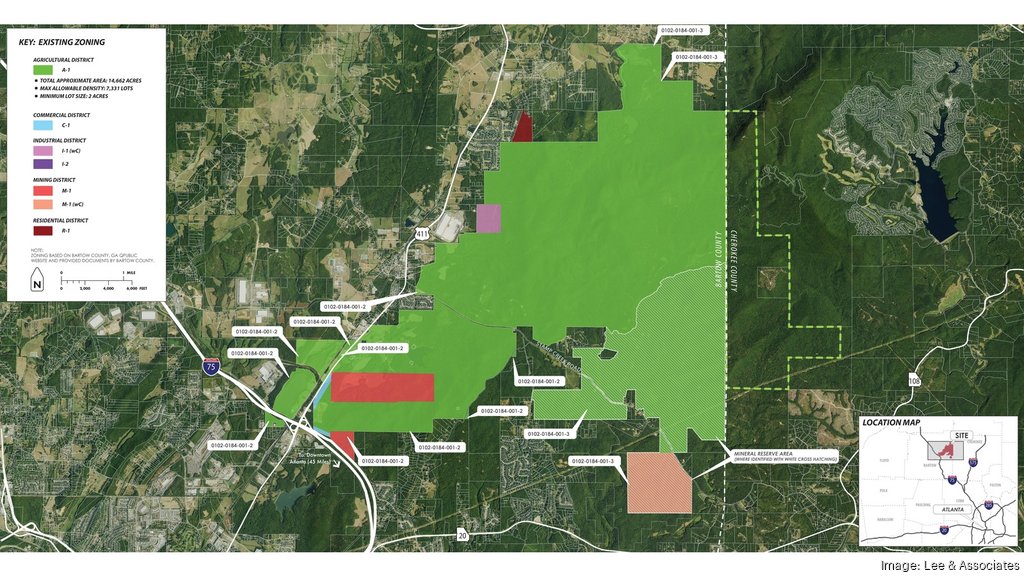 Aubrey Corp. puts 19,500 acres up for sale in a Northwest Georgia  industrial corridor - Atlanta Business Chronicle
