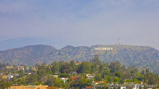 Hollywood sign on mountain