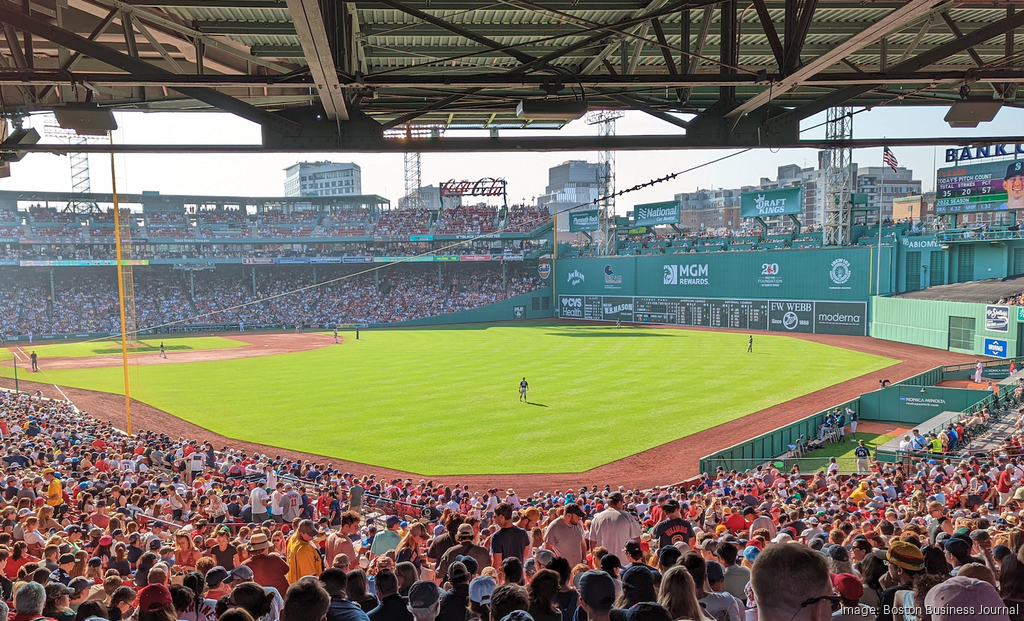 Red Sox unveil MGM logo on Green Monster 