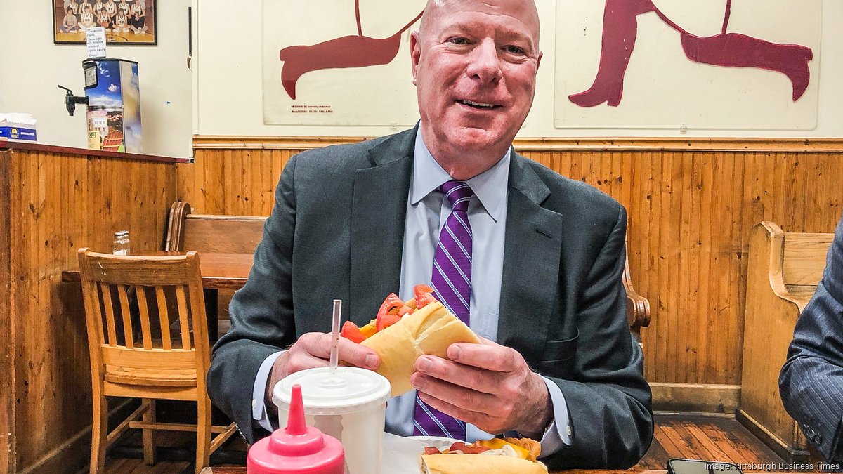 Fish Sandwich Chronicles Dollar Bank CEO Jim McQuade at Peppi's