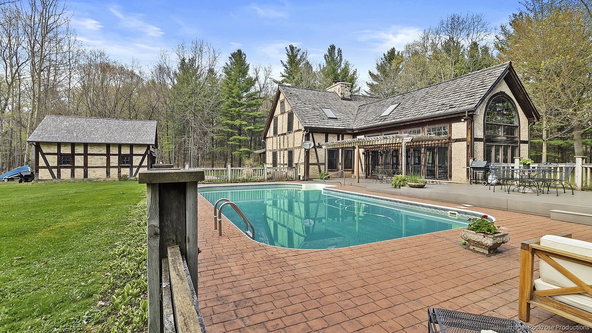 Unique halftimber Oconomowoc cabin with pool hits the market