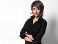 PSBJ 2023 40-Under-40 honoree Dr. Neda Zarghami Esfahani is pictured in the newsroom photo studio in Seattle