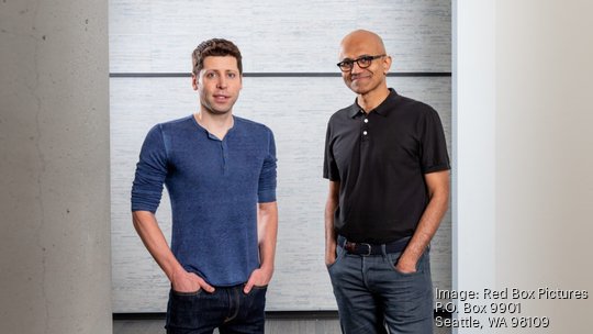 OpenAI CEO Sam Altman and Microsoft CEO Satya Nadella