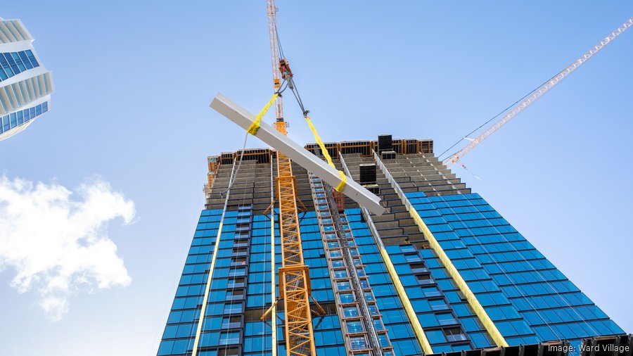 Ward D Building Ward Village tops off seventh residential building - Pacific Business News
