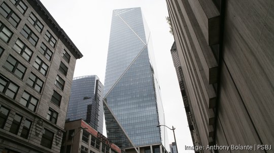 F5 Tower at 801 5th Ave. is seen from street side in downtown Seattle