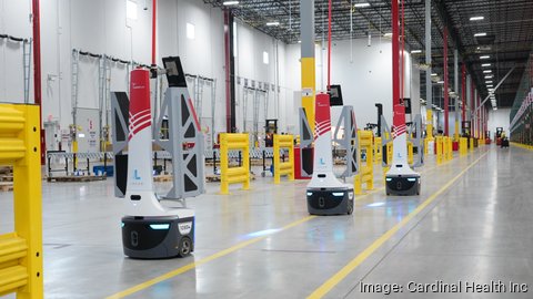 Cardinal Health's newest med supply distribution centers use robot help