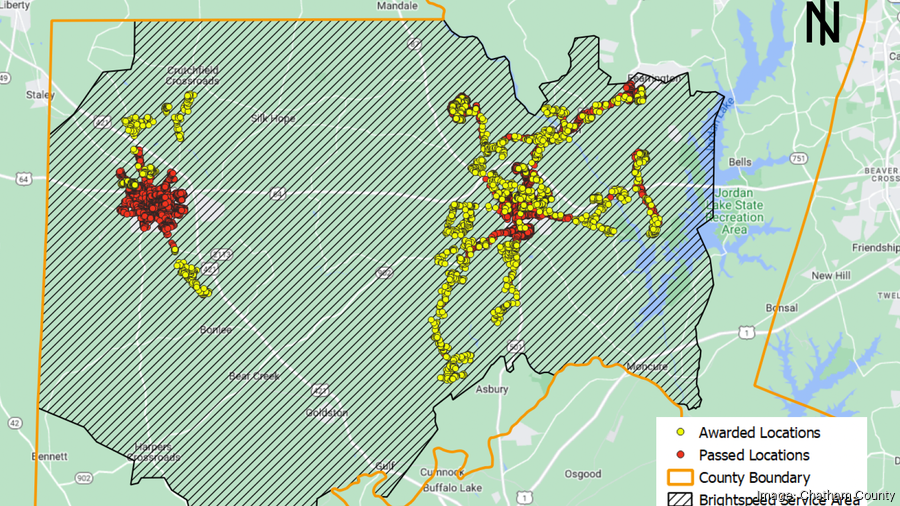 Nearly 2,000 homes, businesses in Chatham County to get fiber internet