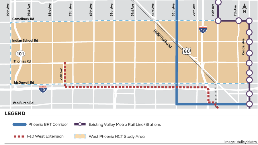 Light rail, bus rapid transit could expand farther into West Phoenix ...