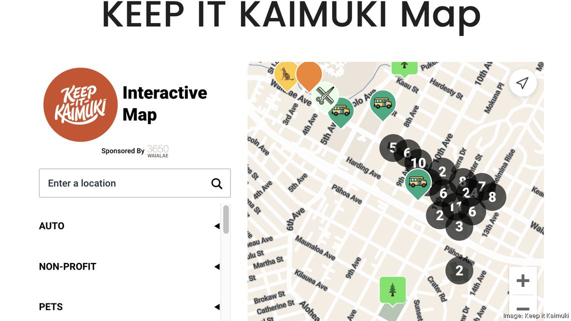 Pacific Inno Keep it Kaimuki now has a digital map of businesses in