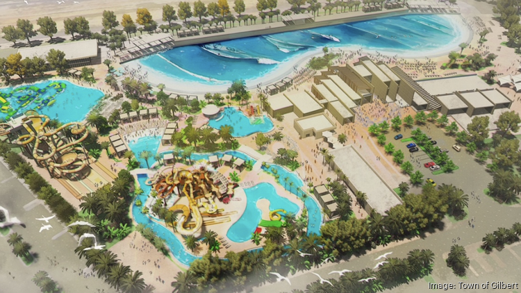 A conceptual rendering of the Cactus Surf Park that was heard by Gilbert Town Council on May 2.