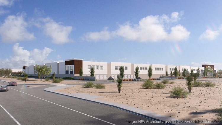 A rendering of a new 1 million-square-foot distribution and manufacturing facility to be built in the West Valley in 2024.