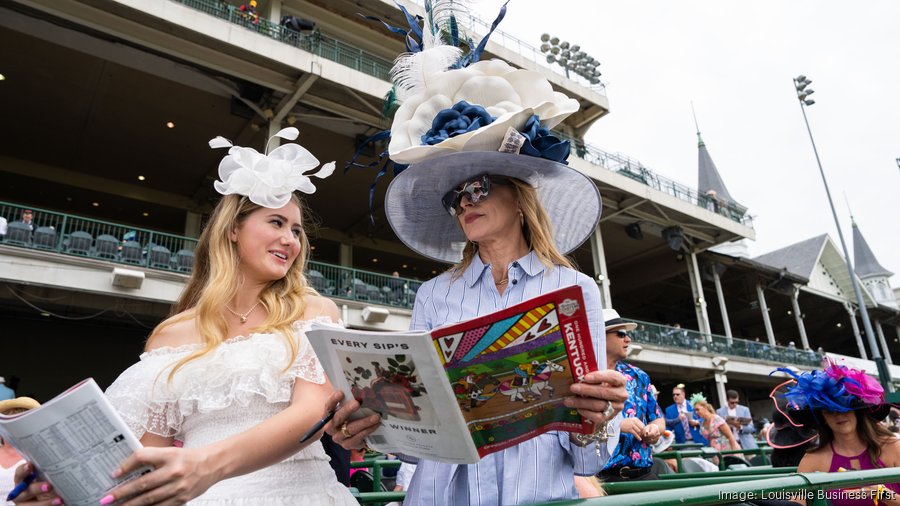 Hats, dresses and patterns adorn Churchill Downs for Derby - Louisville  Business First
