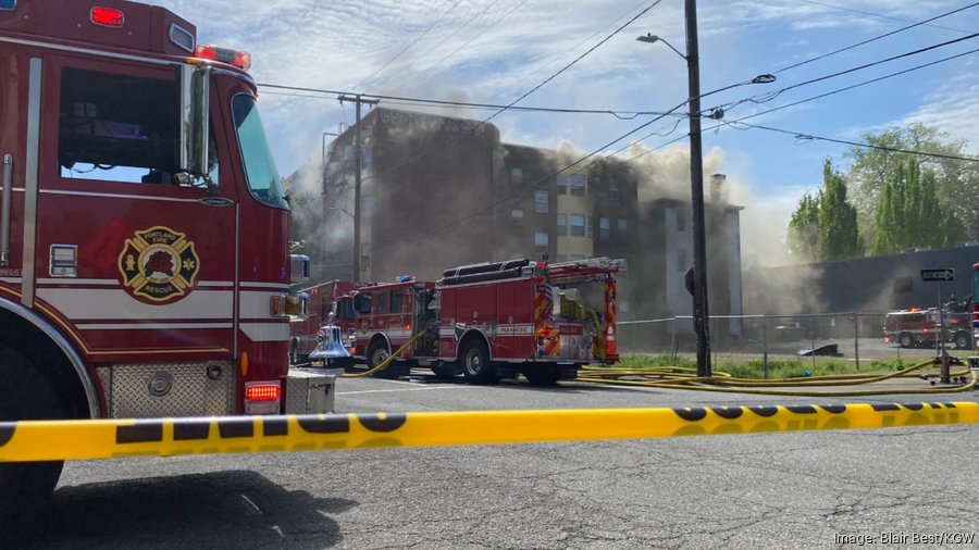 Portland fire crews respond to burning downtown apartment building ...