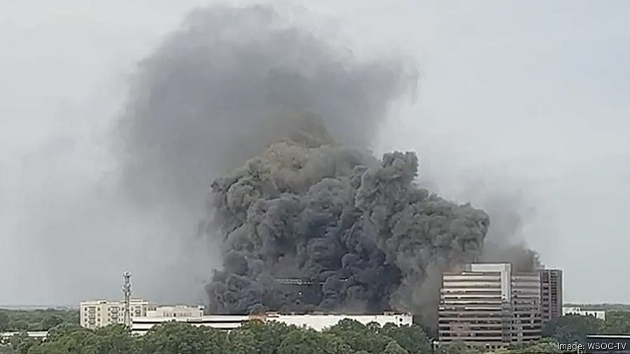 Massive fire near SouthPark Mall