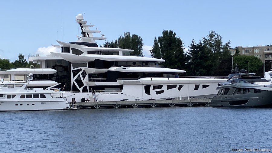 mega yacht in seattle today