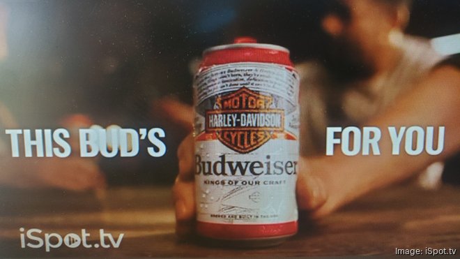 Budweiser promotes limited-edition can ahead of Harley-Davidson