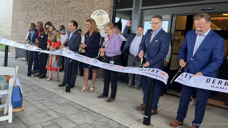 Officials cut the ribbon on a new hotel at Derby City Gaming on Thursday, June 8.