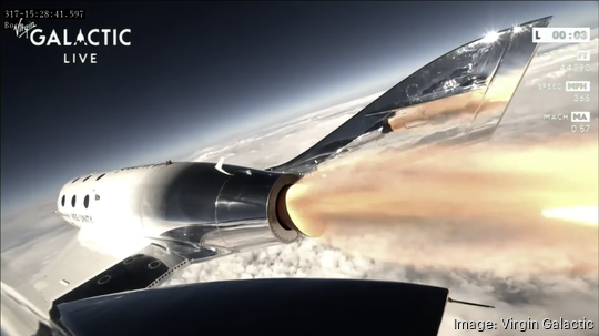 Virgin Galactic VSS Unity Galactic 01 boost