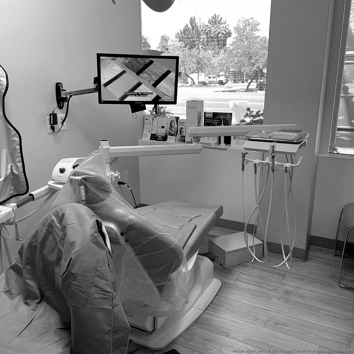 dentist black and white