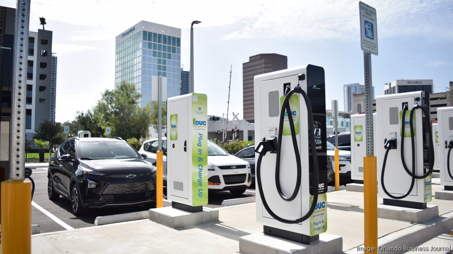 OUC debuts large electricvehicle charging hub in Orlando Orlando